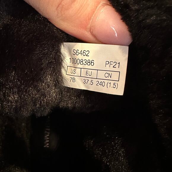 Stuart Weitzman Luge Boots Leather Faux Shearling Lace Up Mid Calf Combat Boots - Picture 14 of 16